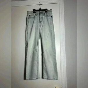 Levi's BIG E Wedgie Straight Denim Jeans Women's 24 Light Wash. Button Fly.